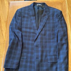 Black & blue plaid suit